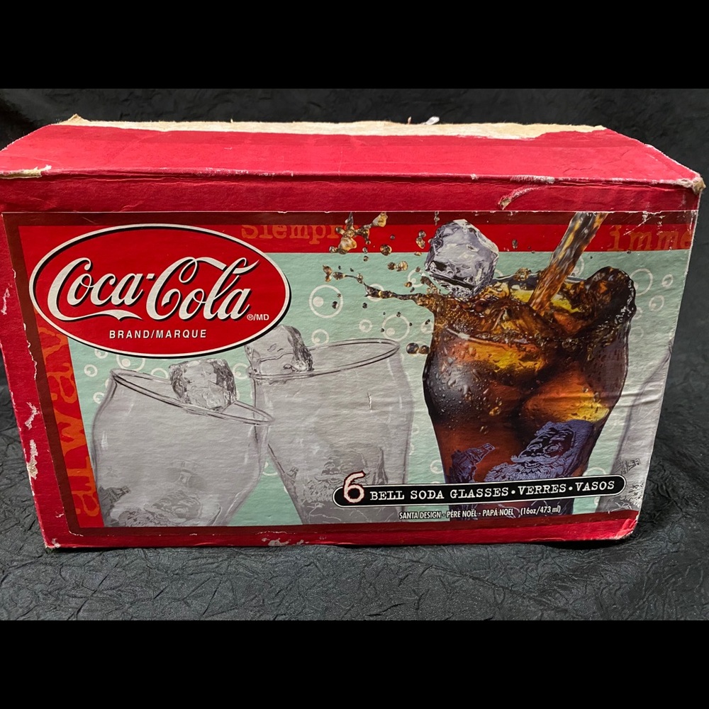 Vintage Coca-Cola glass set with Santa Clause